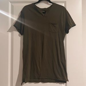 Men’s The Rail textured green short sleeve shirt